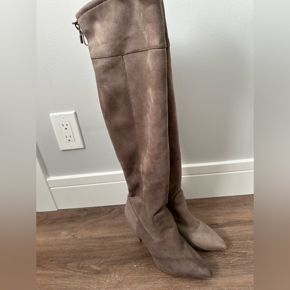 MICHAEL Michael Kors Jamie Suede Over the Knee Boot, Size 8, Taupe